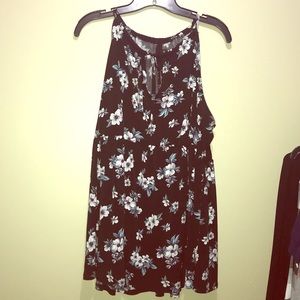 torrid Black Floral Babydoll Tank sz 3 (22/24)